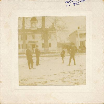 Snowball Fight on the Village Green