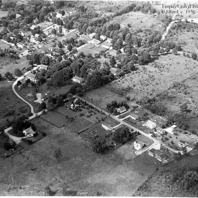 Aerial photo of rt. 22, Greenwich Road, the Farms