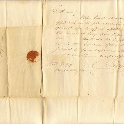 Letter to Benjamin Isaacs, Nov. 8, 1829