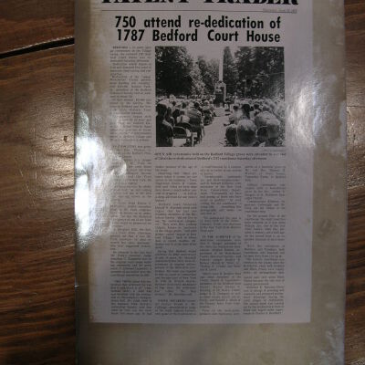 Copy of a newspaper article- Court House dedication ceremony in Village Green, 1970.