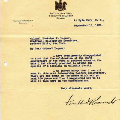 Letter from FDR to T.T. P. Luquer, 1930