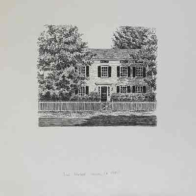 J.W. Husted House Drawing by Judith Brooks
