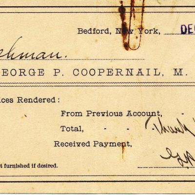 Receipt from Dr. George Coopernail