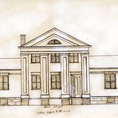 James M. Bates House architectural drawing