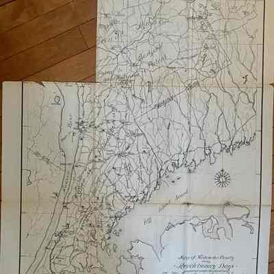 Map of Westchester County during "Revolutionary Days", 1933