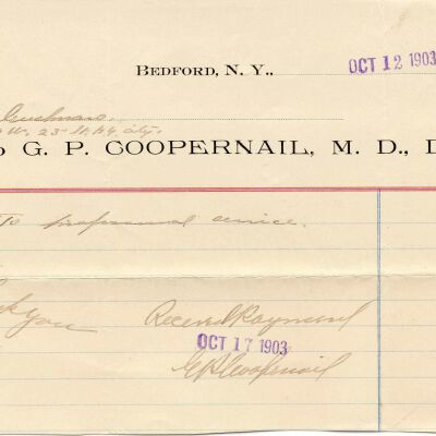 Receipt from Dr. George Coopernail