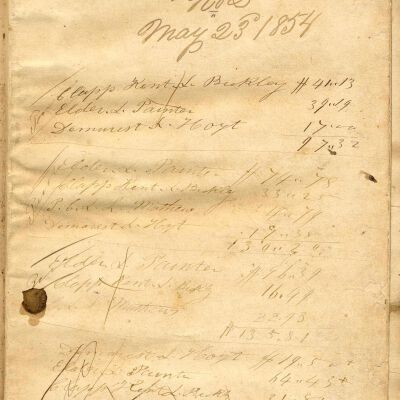 Day Book No. 2 of C. E. Olmstead, 1854