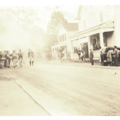 Bicentennial parade in village green