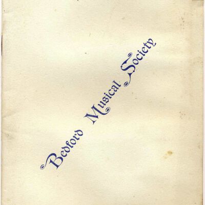 Program of the Bedford Musical Society