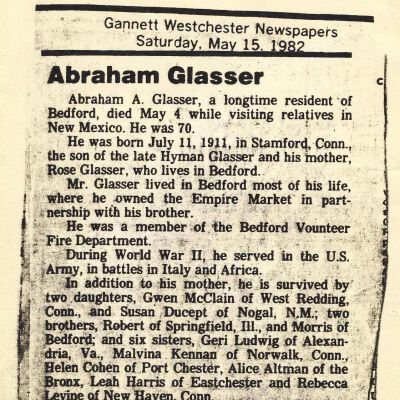 Obituary for Abraham Glasser