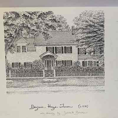Benjamin Hays Tavern Drawing by Judith H. Brooks