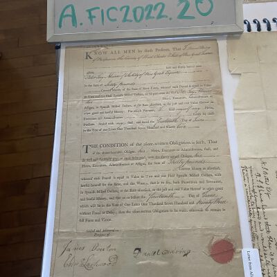 Bond of Daniel Waring to Peter Jay Monroe, 1793