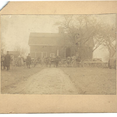 J. R. Holmes on his farm in Bedford