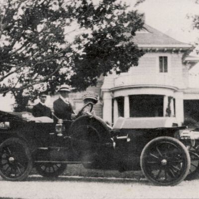 Going to church with the Kirby's in a horseless carriage, circa 1910