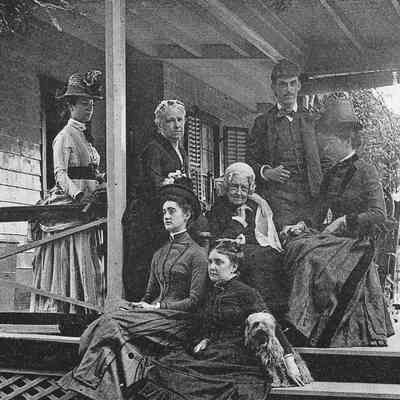 Delia Marble on Luquer's Porch