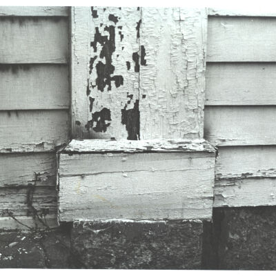 Historical Hall after fire: exterior detail