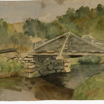 Watercolor of Bridge on Hook Road