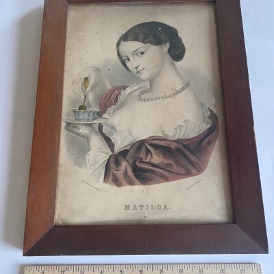 Print of 'Matilda' in wood frame