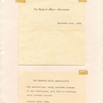 Records of the Meetings of the Bedford Music Association, 1940-1944