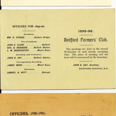 Bedford Famers' Club Ephemera