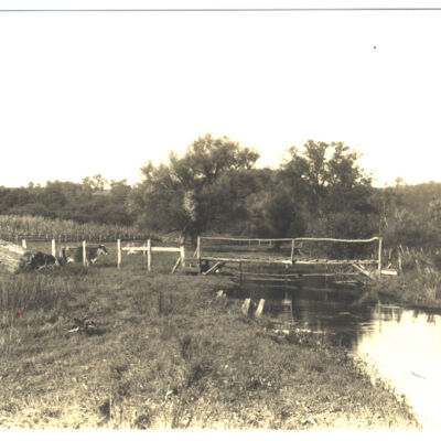 Bridge across to quarry, 1902, James Bates property