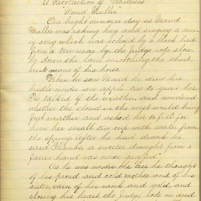 Writing Book of Sarah F. Williamson. Bedford Female Institute, 1878-79