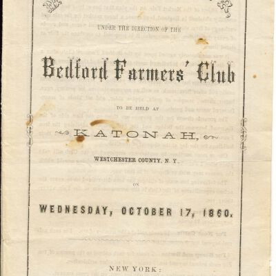 Advertisement for a Market Fair under the direction of the Bedford Farmers' Club