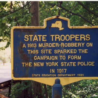 New York State Troopers, Plaque on West Patent Road