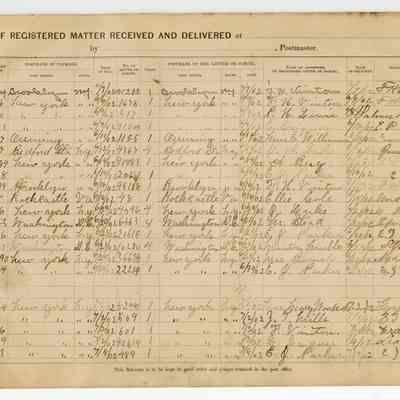 record of registered matter