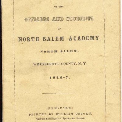 Catalogue of the Officers and Students of North Salem Academy
