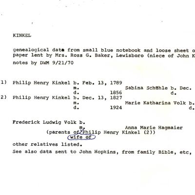 Miscellaneous postcards and documents of Kinkel family