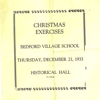 Christmas Exercises, Bedford Village School, 1933