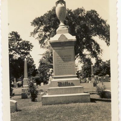 James Miller's monument iin Bedford Cemetary