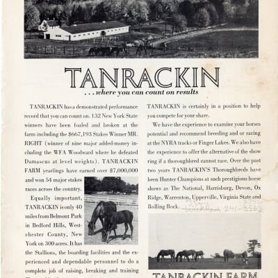 Tanrackin Farm Advertisement