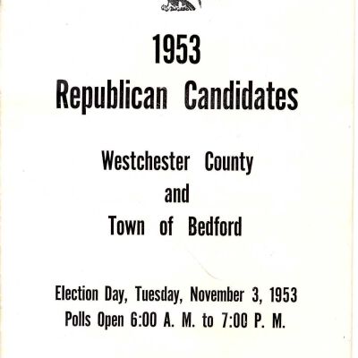 1953 Republican Candidates, Westchester County and Town of Bedford