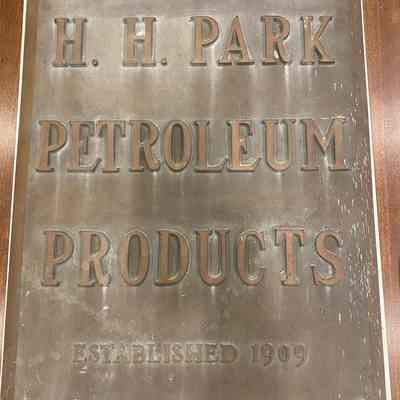 H.H. Park Petroleum Products Plaque