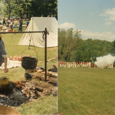 Bicentennial photograph of woman cooking