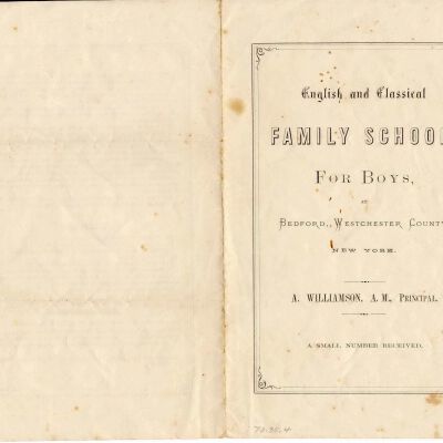 Pamphlet advertising the Family School for Boys in Bedford