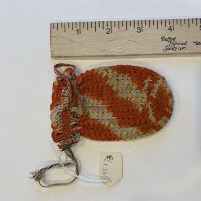 crocheted orange purse