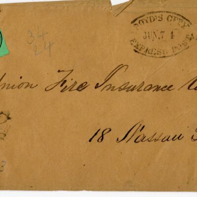 Envelope addressed to Union Fire Insurance Co.