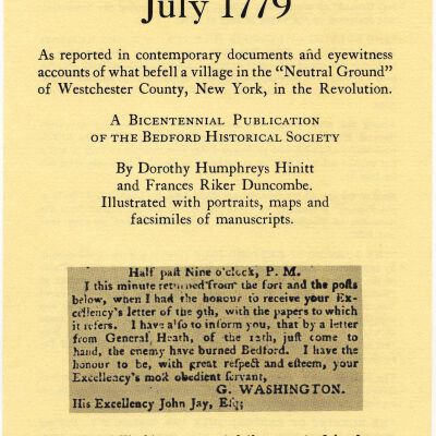 Advertisement for "The Burning of Bedford: July 1779"