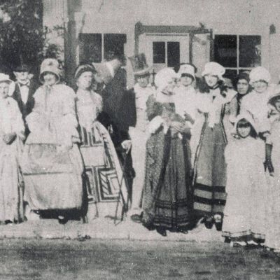 The town folks in the pageant marking the 250th Anniversary