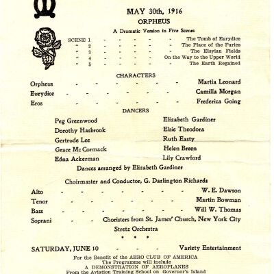 Program for the Brookside Theatre on the Bedford State Road