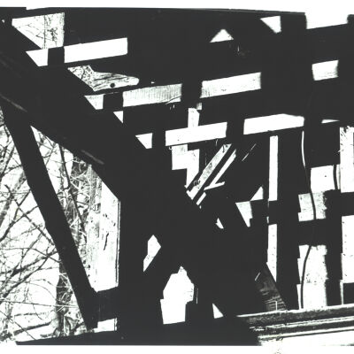 Historical Hall after fire: columns and beams