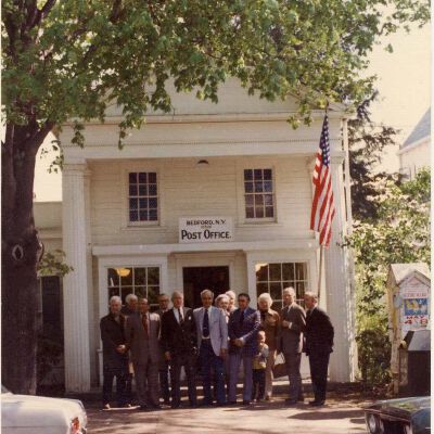 Building the addition on the Post Office, 1976