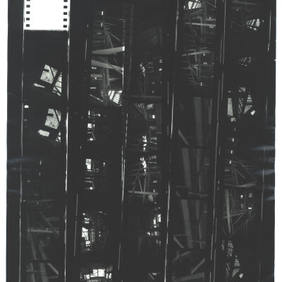 Historical Hall after fire: contact sheet of interior photos