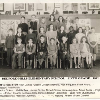 Bedford Hills Elementary School, Sixth Grade, 1941