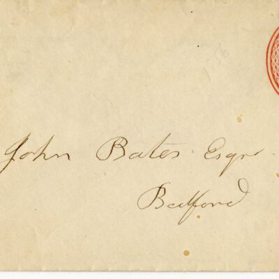 Envelope to John Bates Esquire