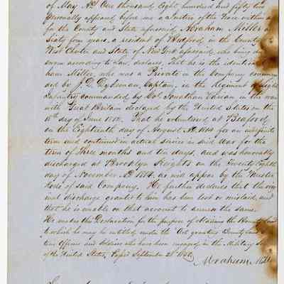Affidavit by Abraham Miller