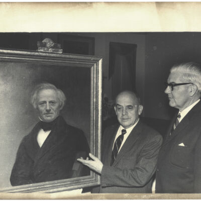 Mr. Halstead Park and Ozni Brown? with portrait of William Jay